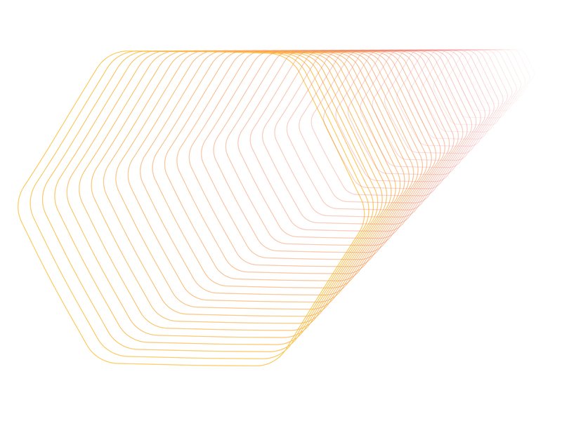 An abstract vector image using fine lines and subtle shades of blue, red and yellow